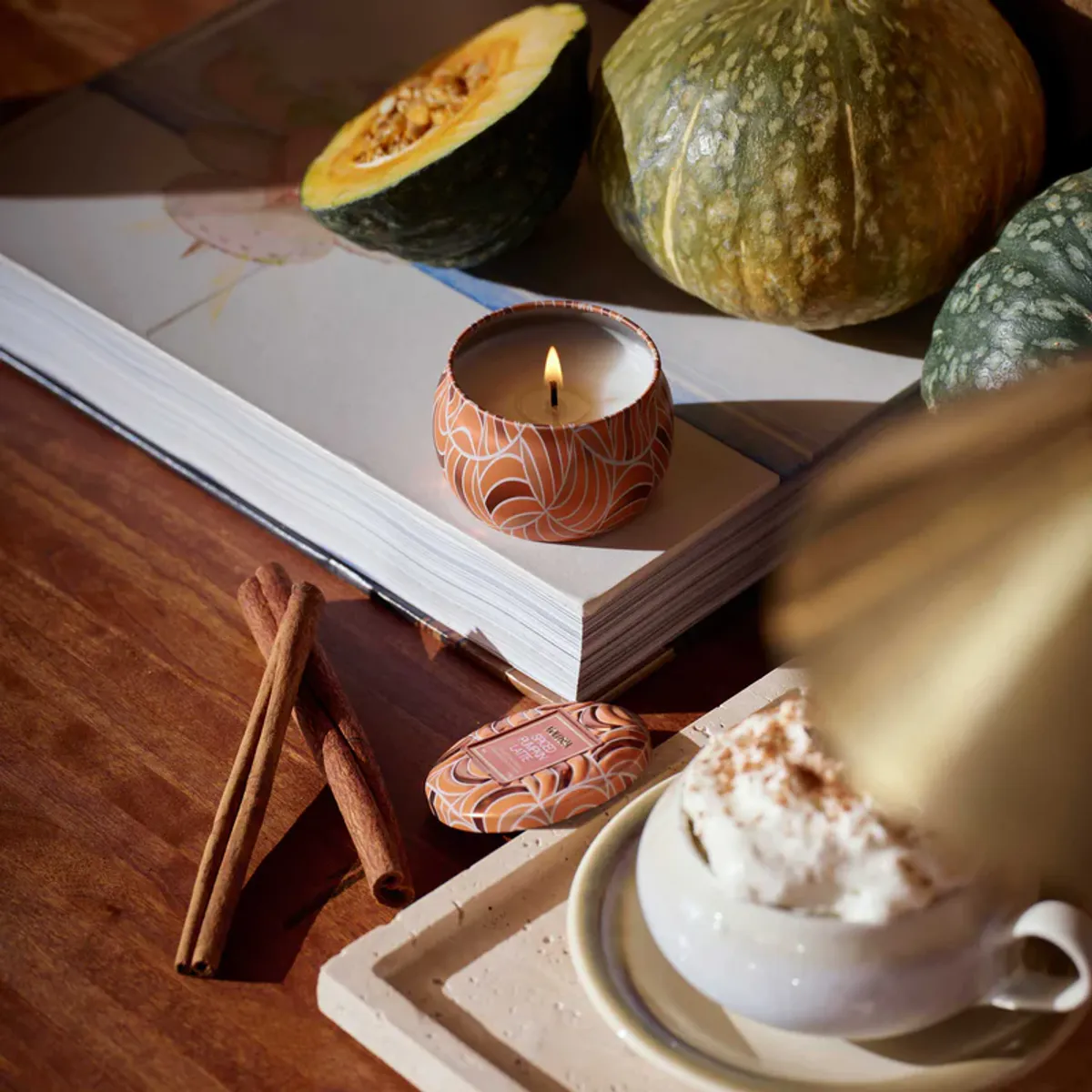 Spiced Pumkin Latte Mini Tin Candle